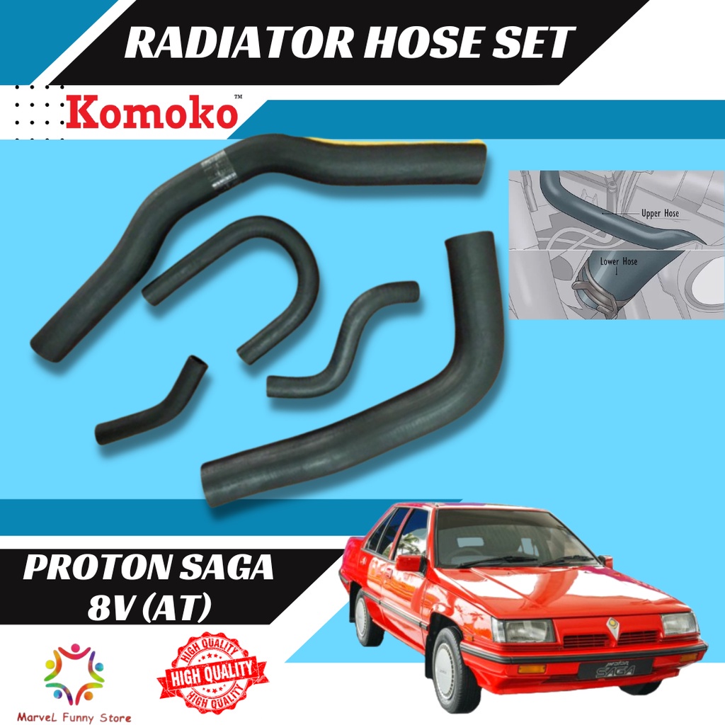 Proton Saga 12V / 8V Radiator Hose Set | Shopee Malaysia