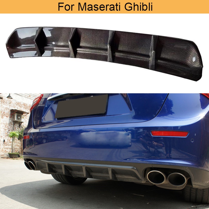 Carbon Fiber Car Rear Bumper Diffuser Lip Spoiler For Maserati Ghibli ...