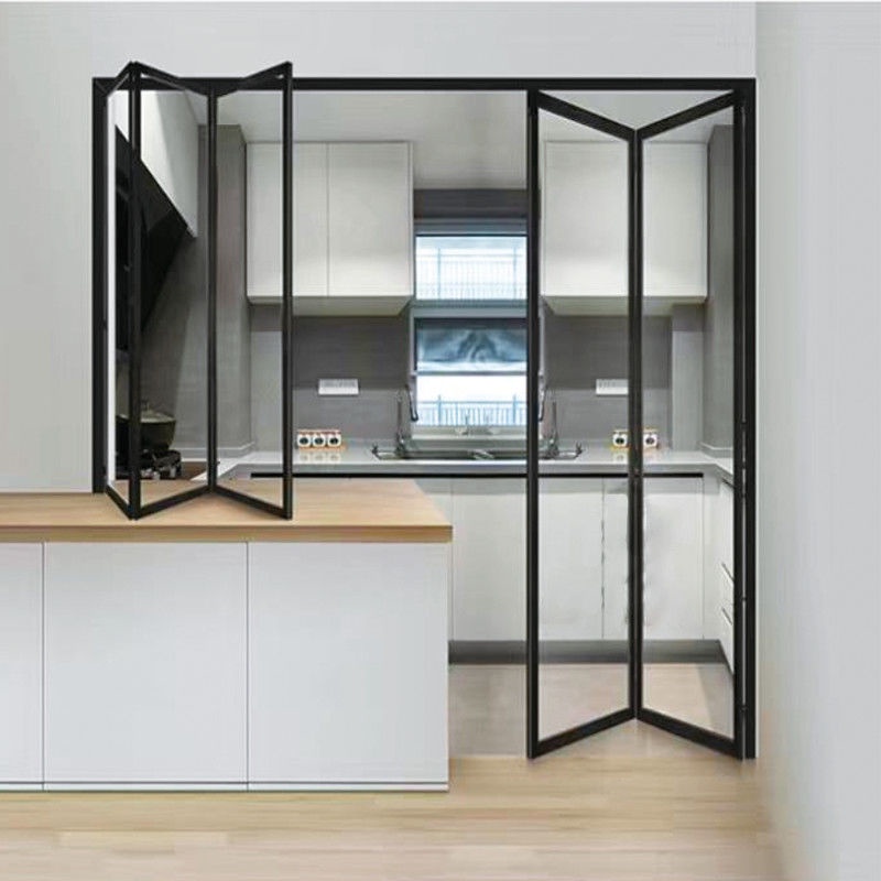 durable☄ Custom Folding Door Extremely Narrow Glass Hanging Rail ...