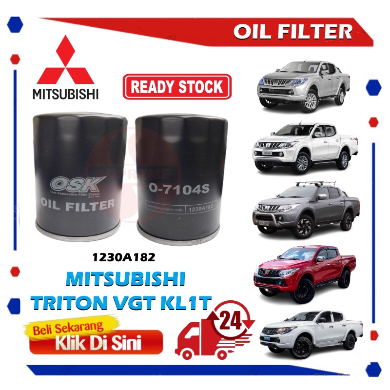 S2U Oil Filter Mitsubishi Triton VGT KL1T O7104S 1230A182 Penapis