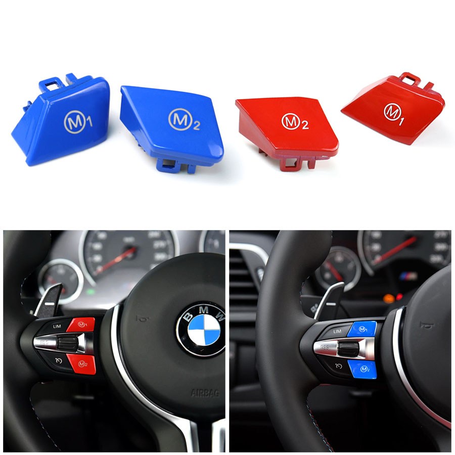 M1 M2 Model Button Push Steering Wheel Start Stop Switch Cover Trim For