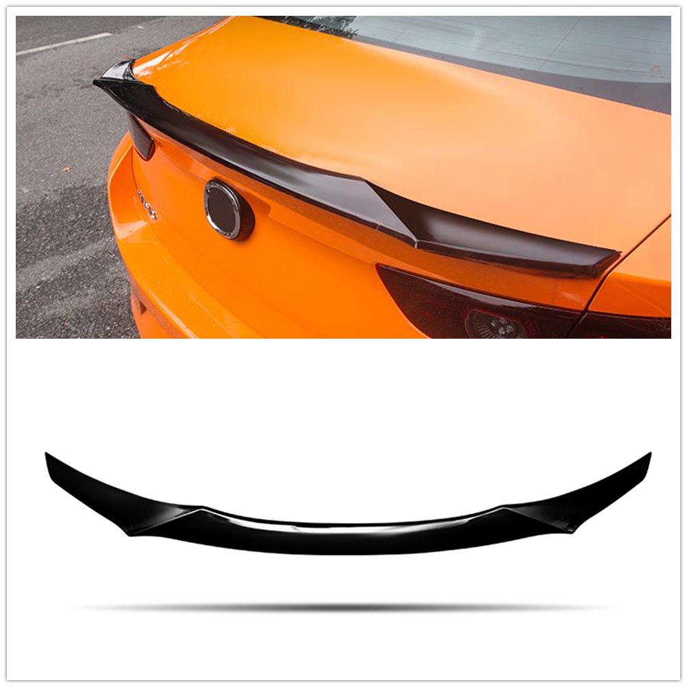HYPERSPEED Real Carbon Fiber Trunk Spoiler Wing Lip Kit Rear Lip Kit STP-Style Fit For 2016-2024 Chevy Malibu 4DR, Car Mods Accessories Replacement
