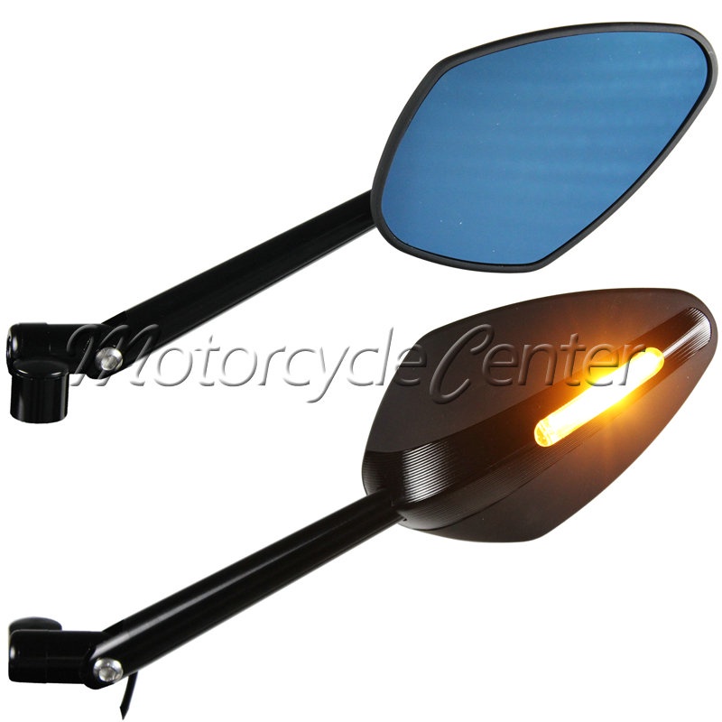 Aluminum CNC Turn Signals lights Mirrors Led Rearview Mirror For MOTO GUZZI V7 Griso 8V BREVA