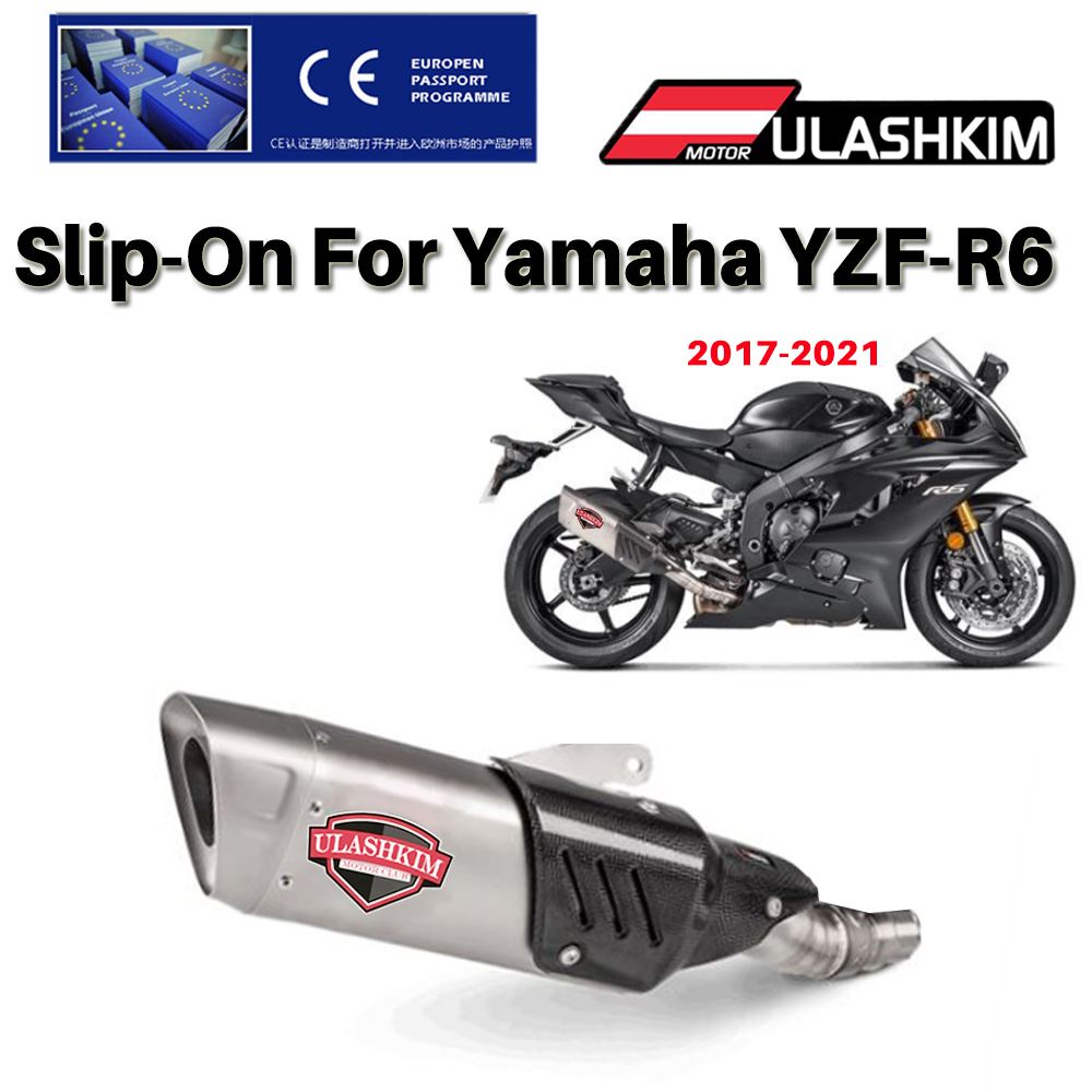 Ulashkim Exhaust Slip-On For Yamaha YZF-R6 R6 2017 to 2021 Years ...
