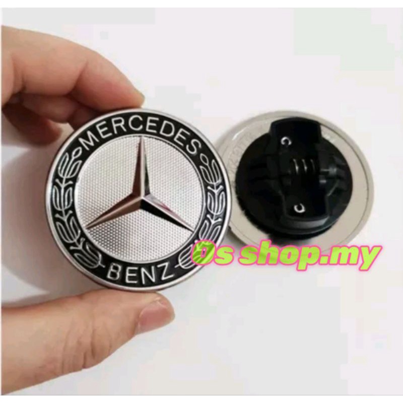 For Mercedes Benz Flat Hood Emblem C-Class W202 W203 W204 Hood Badge Blue OEM