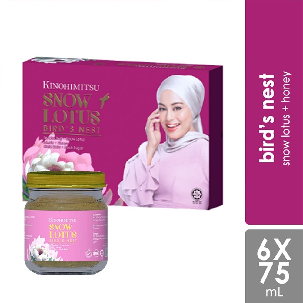 Kinohimitsu Bird's Nest with Honey & Snow Lotus (75ml x 6) Shopee