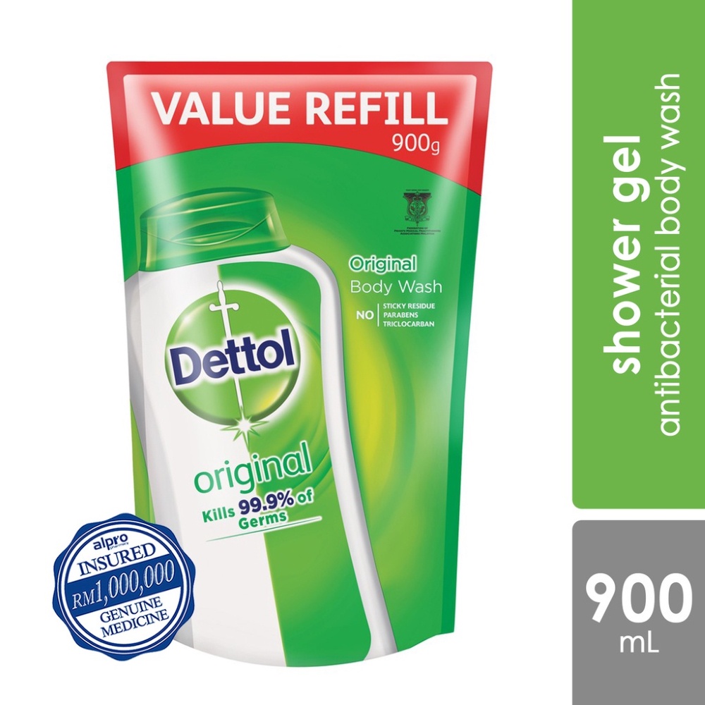 Dettol Shower Gel Original Refill Pouch 900ml Shopee Malaysia