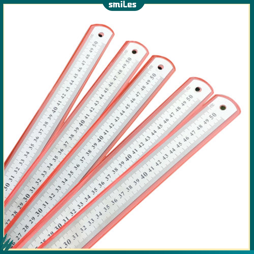 (smiles) 30/50/60cm Metric Stainless Steel Measuring Tool Precision ...