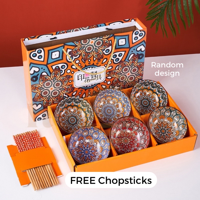 Bohemian design Ceramic bowls plates set Gift Ideas Door Gift Wedding