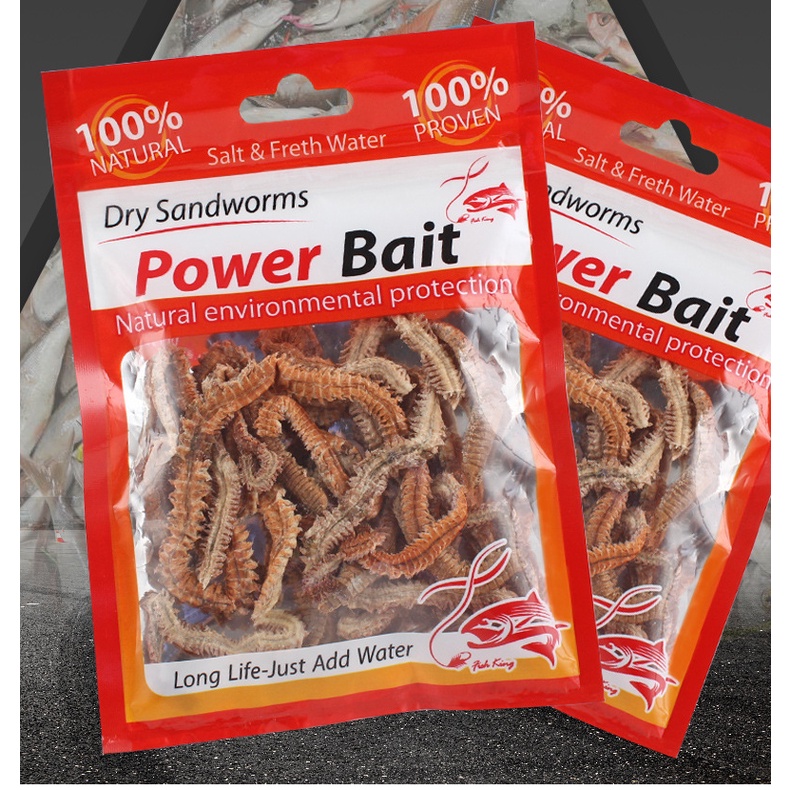[Kitch]Dry Sandworms Fishing Lure Natural Eco-friendly Fishing Bait ...