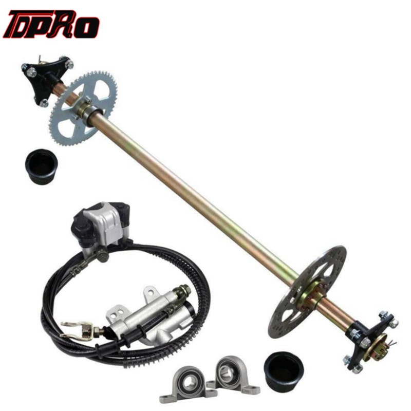 TDPRO Go Kart Rear Axle Assembly Kit Complete Wheel Hub for Mini Kids
