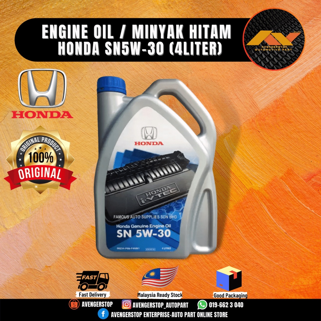 HONDA SYNTHETIC ENGINE OIL SN 5W30 MINYAK HITAM ORIGINAL HONDA Shopee Malaysia