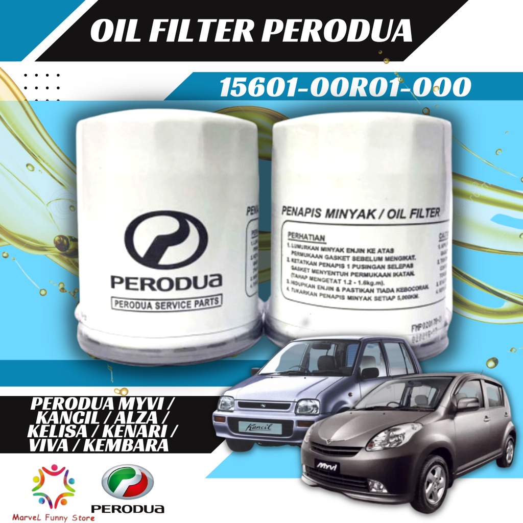 Original Oil Filter Perodua Myvi Kancil Alza Kelisa Kenari Viva Kembara