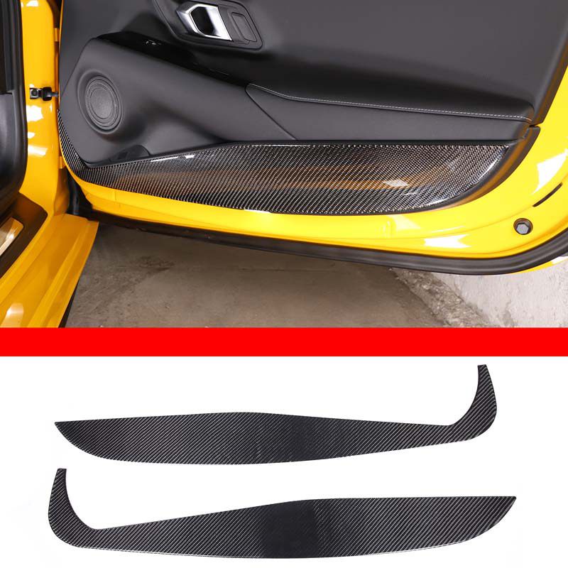 Carbon Fiber Car Interior Door Panel Anti Kick Trim Protector Kit ...