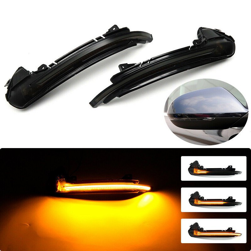 LED Dynamic Turn Signal Side Mirror Lamps For Audi A6 RS6 4G C7 1218