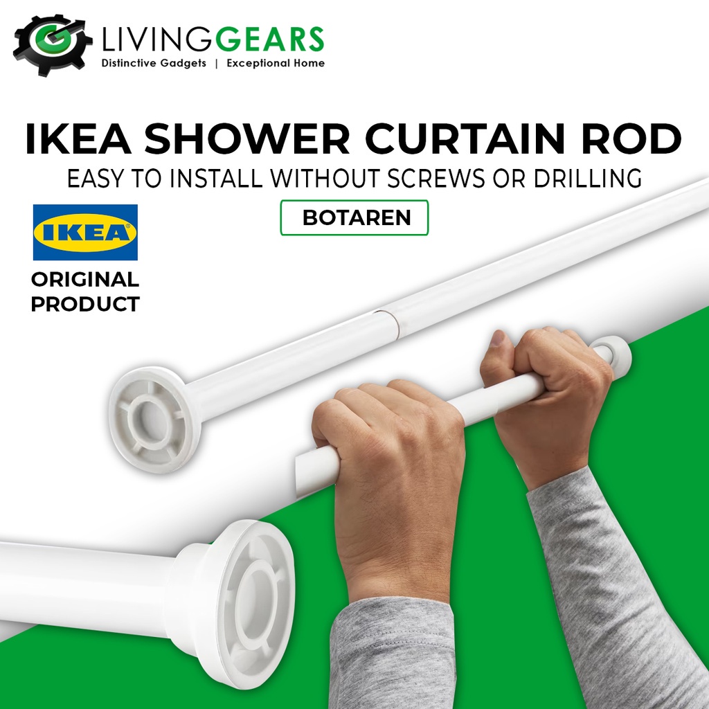 Original IKEA BOTAREN Shower Curtain Rod (white) Shopee Malaysia