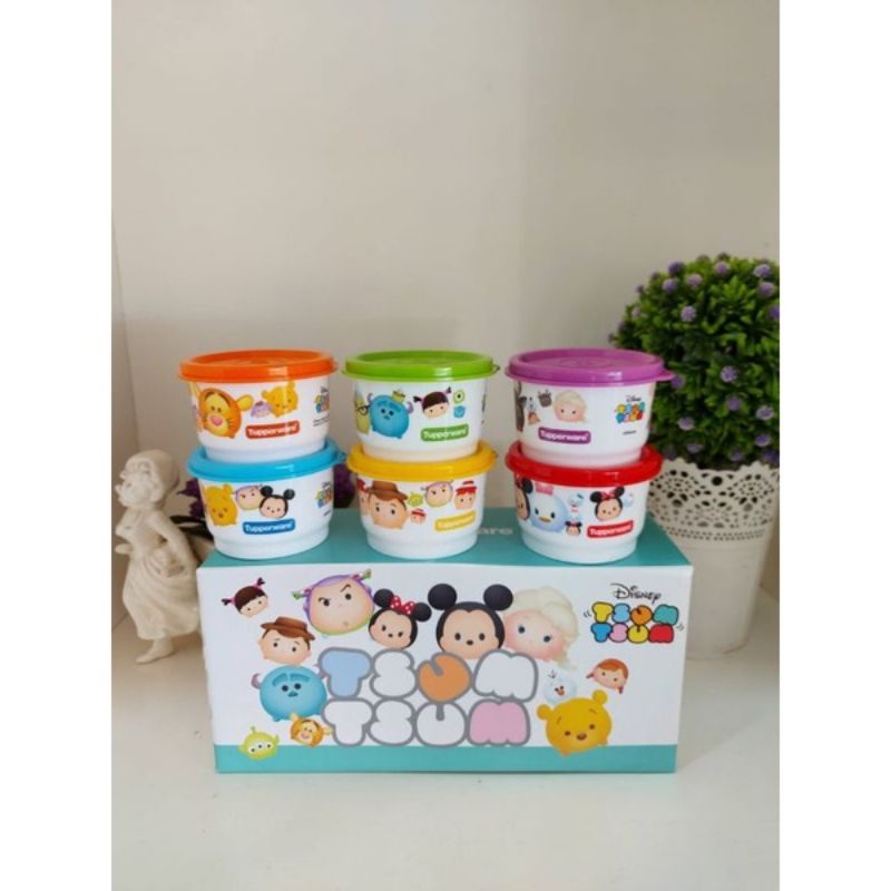 Tupperware Disney Tsum Tsum Gift Set Snack Cup 110ml (6pcs) | Shopee ...