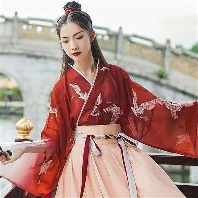Hanfu Female Adult Original Long Skirt Fairy Tang Suit Student Ancient ...