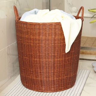 140L XXX-Large Capacity Foldable Bamboo Laundry Basket with Lid