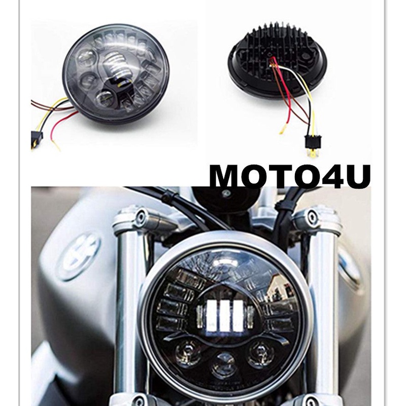 MOTO4U For BMW R NineT R9T 7"; Motorcycle LED Projector Headlight 80W ...