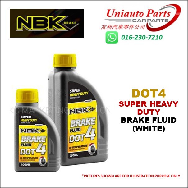 [SABAH, SARAWAK] NBK DOT4 SUPER HEAVY DUTY BRAKE FLUID (WHITE) | Shopee ...