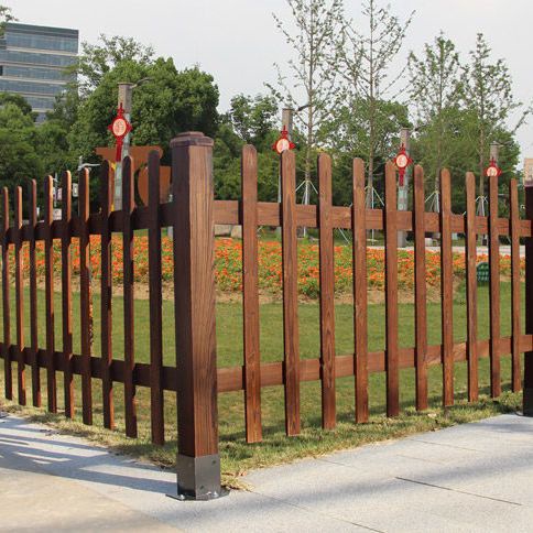 Fence Courtyard Garden Villa Lawn Fence Vegetable Garden Carbonized ...
