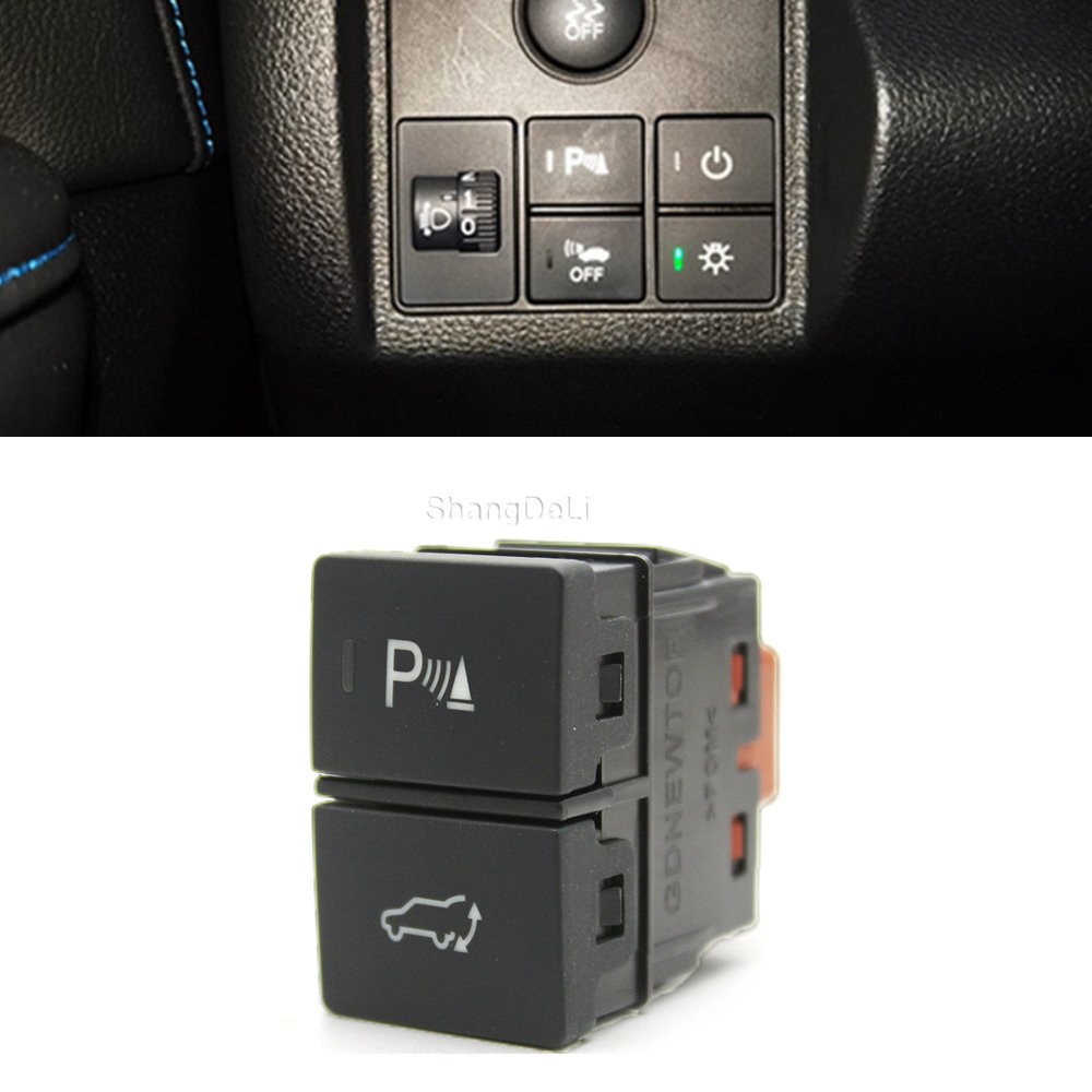 Auto Green LED Light Dual Key Switch Parking Radar Switch Trunk Button ...