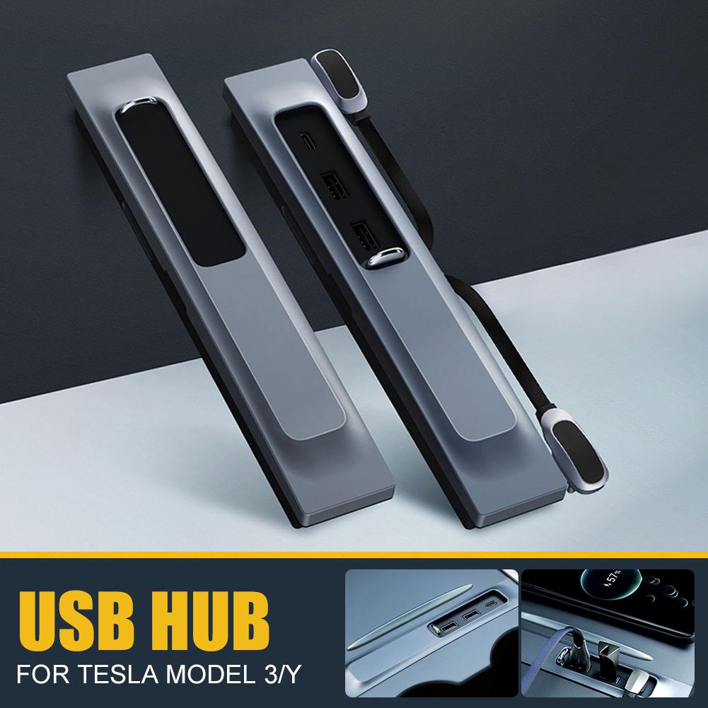 High Quality USB Hub For Tesla Model 3 Y 2021 2022 27W Quick Interior ...