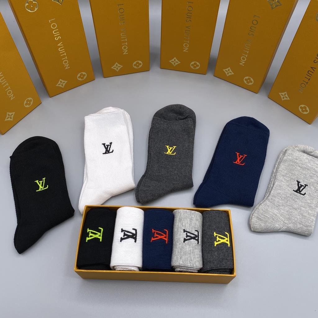 [spots] Louis vuitton LV women and men Socks Combed cotton High quality