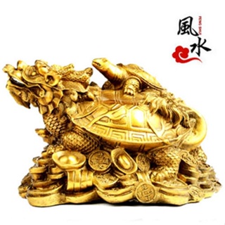 Pure copper dragon turtle ornaments, feng shui, Bagua, dragon head ...