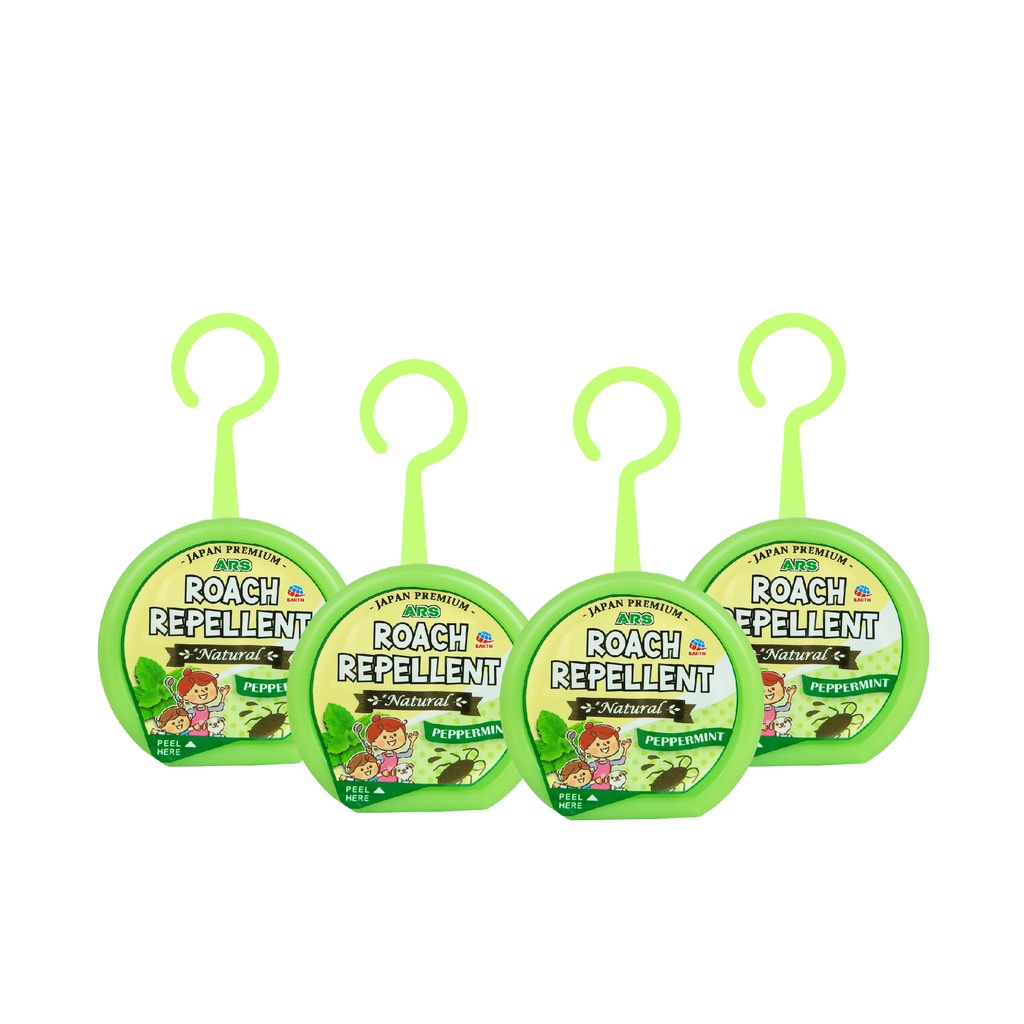 ARS Natural Cockroach Trap Set (4) Roach Repellent Peppermint Scent
