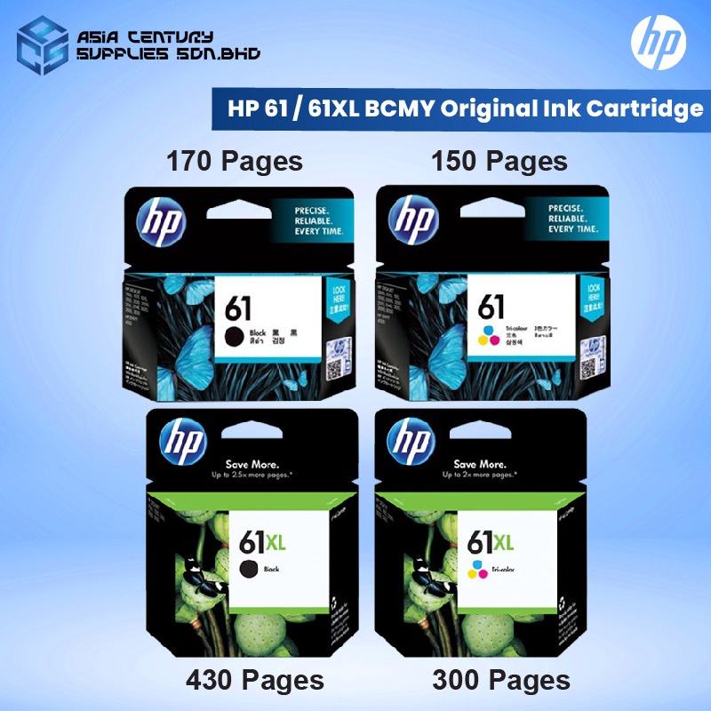 Cartuccia Inchiostro Originale HP 61 Tricolore CH562WN – Resa 165 Pagine, Scadenza 06/2026