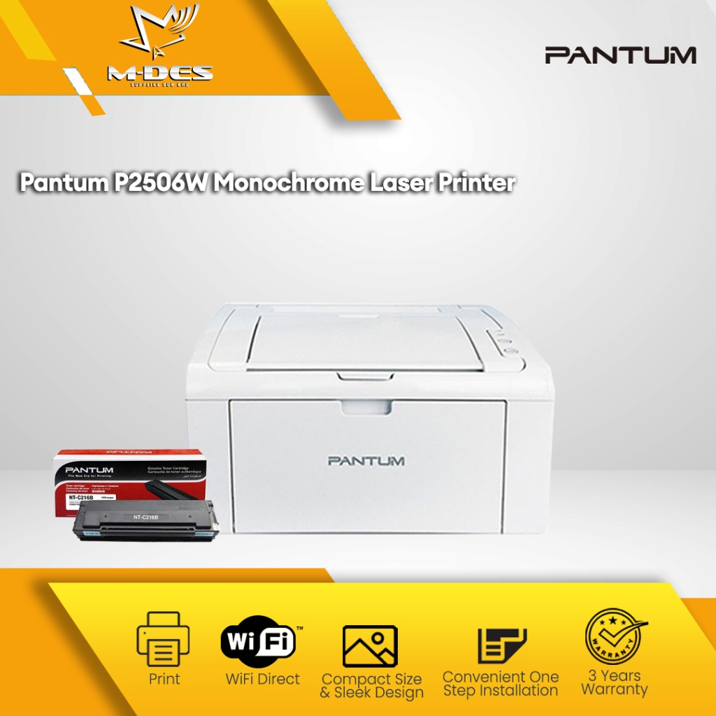 Pantum Printer P2506W Direct WiFi / USB Mono Laser Printer AirPrint ...