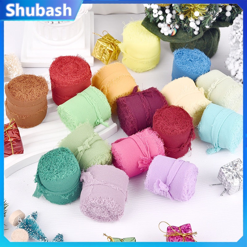 4cm*5 Yard Handmade Fringe Chiffon Silk Ribbon Shredded Edges Ribbon ...