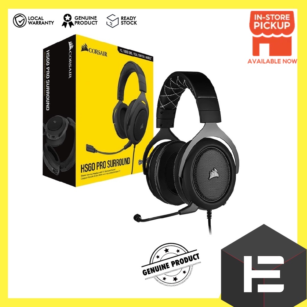 CORSAIR Hs60 PRO Surround 7.1 Gaming Headset Carbon CA 9011213 AP