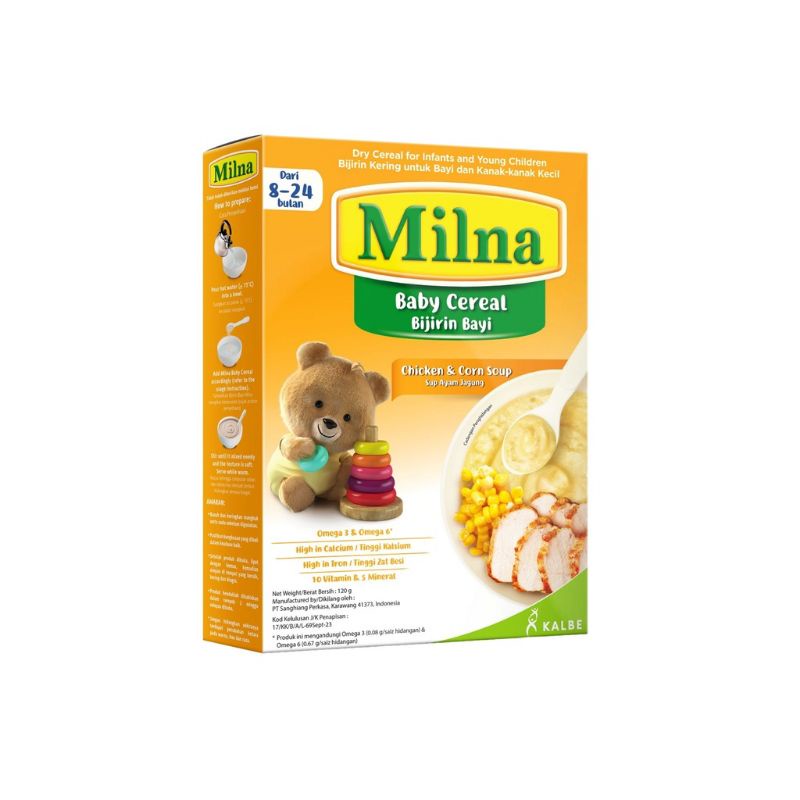 MILNA BABY CEREAL 120G (6M+ / 8M+) - BANANA STRAWBERRY, CHICKEN CARROT ...