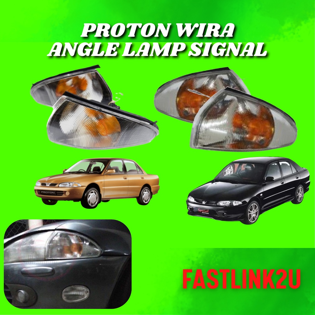 Fastlink Proton Wira Old White Black Corner Parking Lamp Lampu Signal