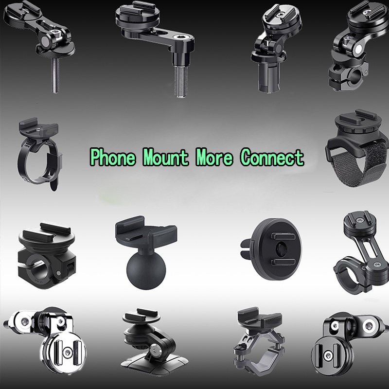 Phone Holder Stem Mount Triple Tree Fork Clamp Mobile Phone Moto Mirror