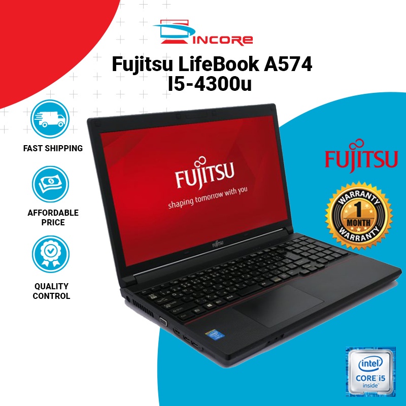 Fujitsu LifeBook A574 - Intel I5-4300u / 4GB Ram / 500GB Hard Disk