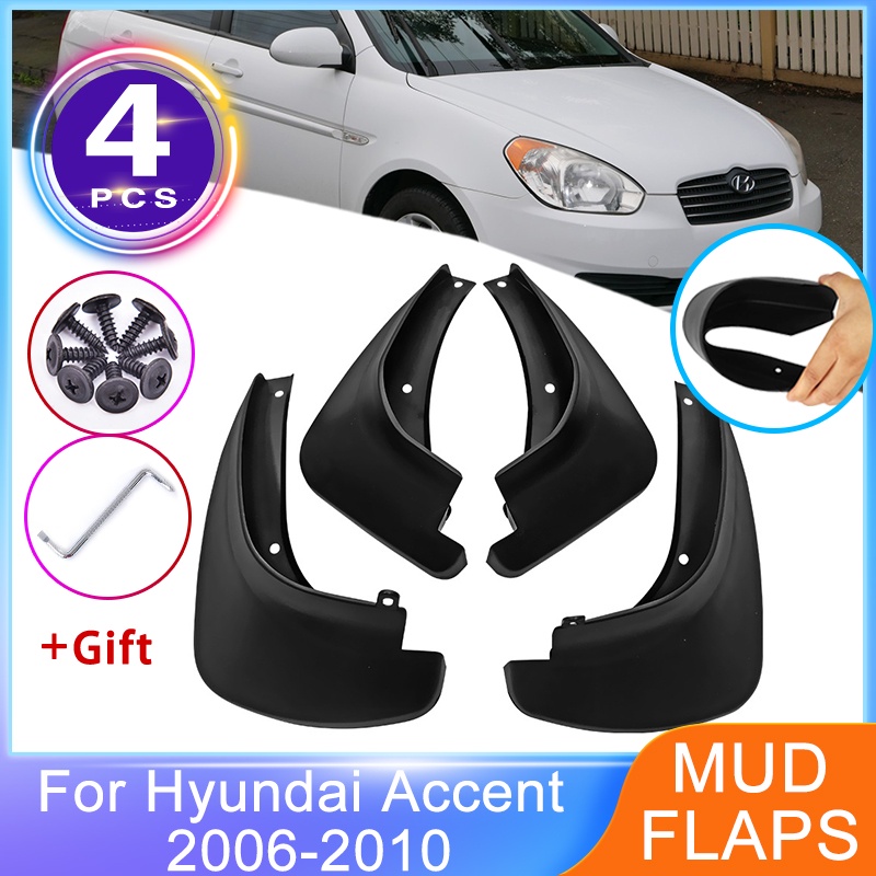 4Pcs Mudflaps For Hyundai Accent Verna 20062010 Front Rear Mudguards Flap Splash Guards Fender