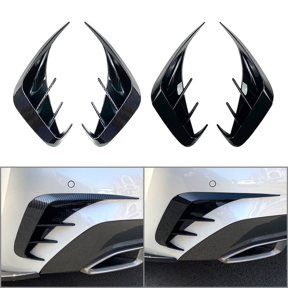 4PCS Real Carbon Fiber Side Canards Fin Fit For BMW M3 M4 G80 G82 G83 M3 M4