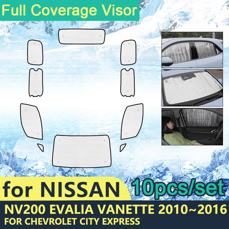 Full Cover Sunshades For Nissan NV200 Evalia 20102016 For