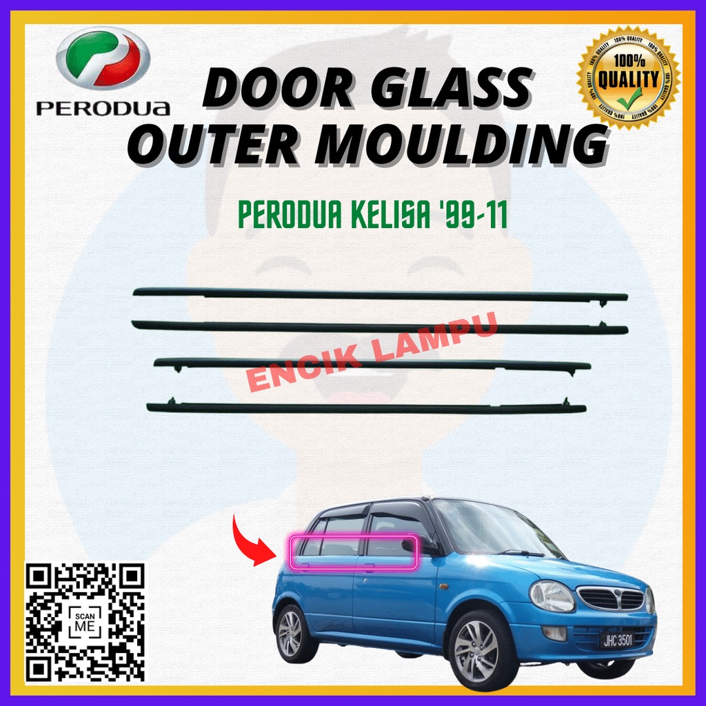 PERODUA KELISA KENARI 2000 RUBBER MOULDING DOOR GLASS OUTER / GETAH