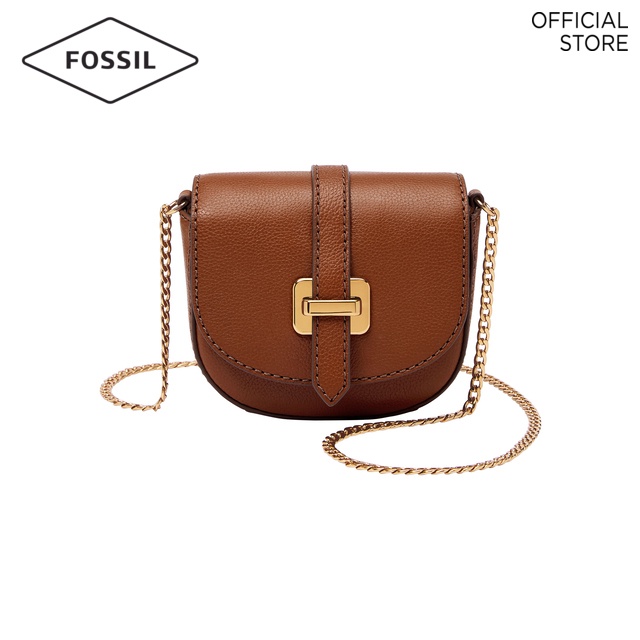 Fossil Female's Micro Crossbody Bag Brown Leather SHB3148210 Shopee