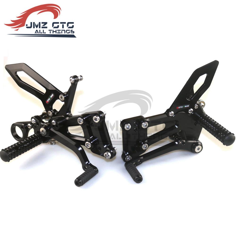 MOTO-TRON Motorcycle CNC Adjustable Rear Set Rearsets Footrest Foot ...