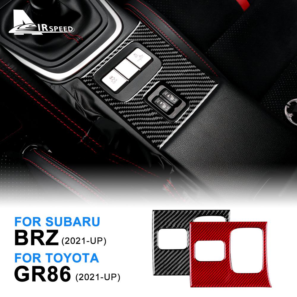 Car Real Carbon Fiber Seat Heat Button Cover For Subaru BRZ Toyota GR86 ...