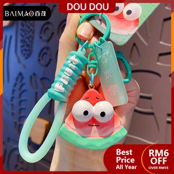 keychain cute anime keychain keychain couple keychain Potongan kunci tembikai kreatif gaya