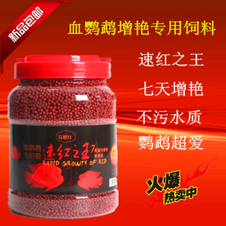 Blood parrot cichlid Forage fish eat goldfish feed Blood parrot fish