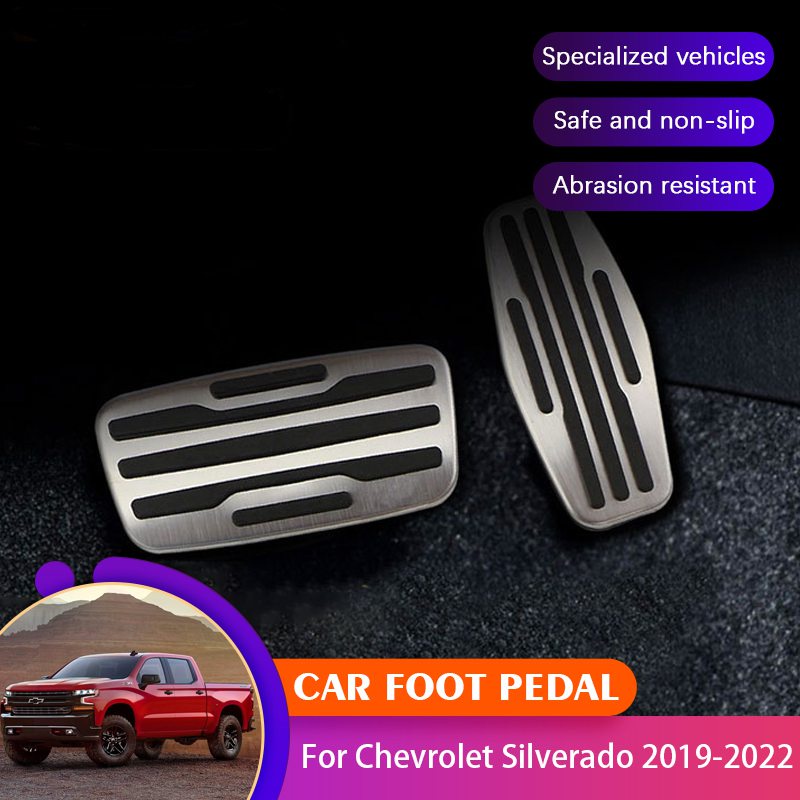 Car Pedals Covers For Chevrolet Silverado GMC Sierra Cheyenne 20192022