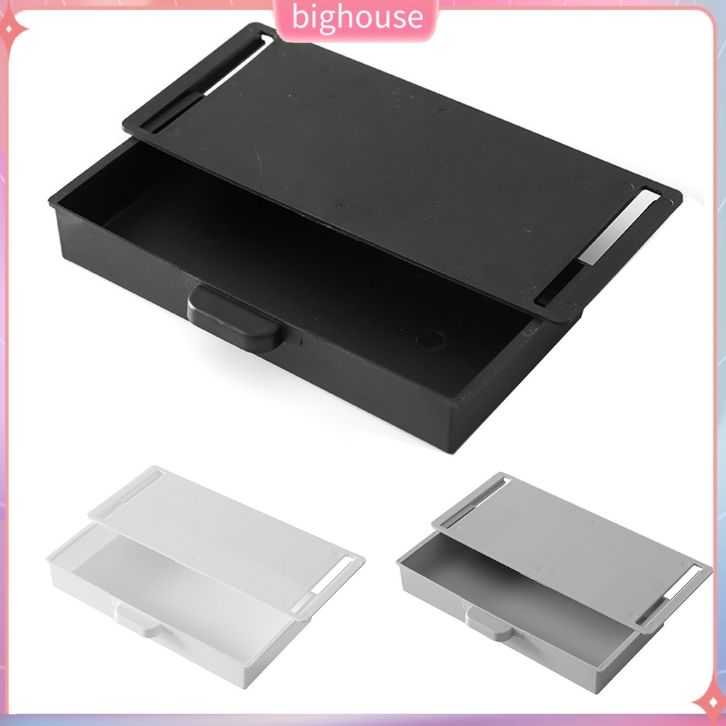 (BH) Self-Adhesive Under Table Drawer Desk Holder Hidden Pencil ...